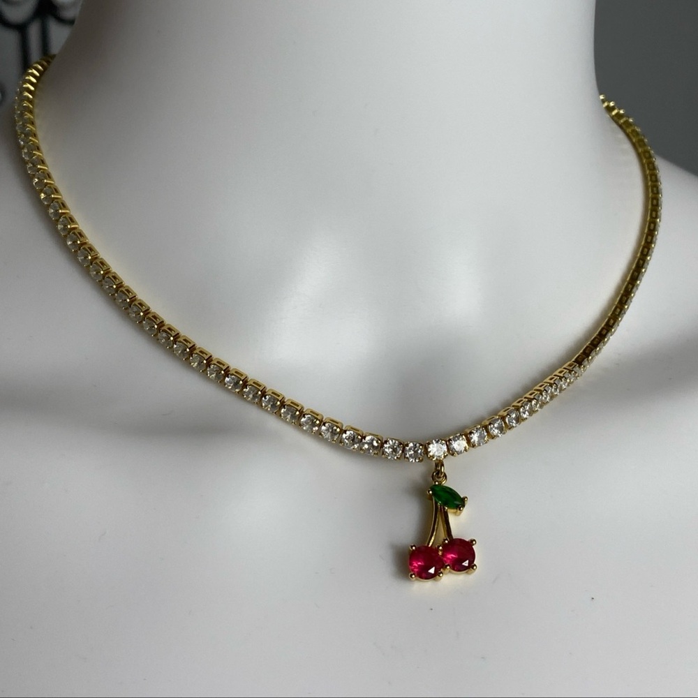 Hey Maeve Tennis Necklace 18K gold-plated cubic zirconia - Picture 2 of 9